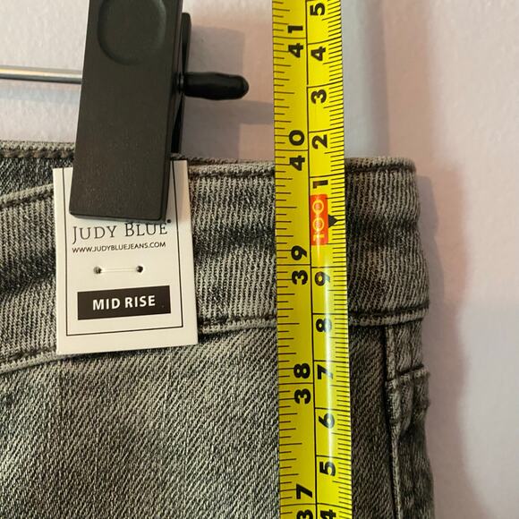 NWT Judy Blue Skinny Fit Mid Rise Gray Wash Jeans Tummy Control Women's 13 / 31 - Picture 10 of 13